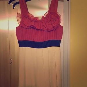 NWT BCBG Maxazria silk cream cocktail dress